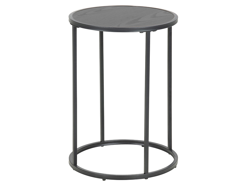 Stolik okrągły Seaford 40 cm czarny 49473