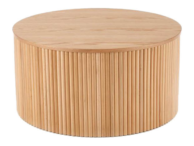 Stolik okrągły Woody 80 cm z litego drewna 42147