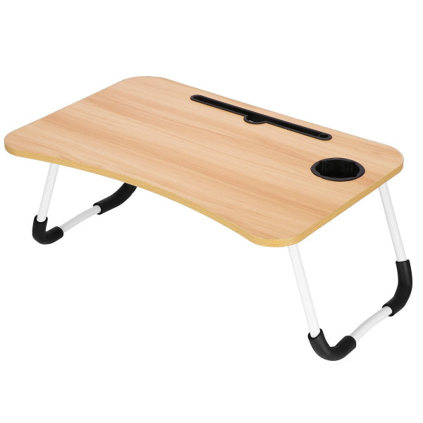 Stolik pod laptopa brązowy składana podstawka na komputer 384872