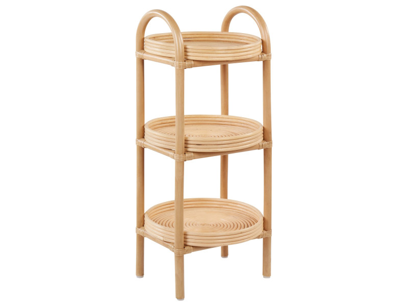 Stolik pomocniczy 3 półki naturalny rattan 300636