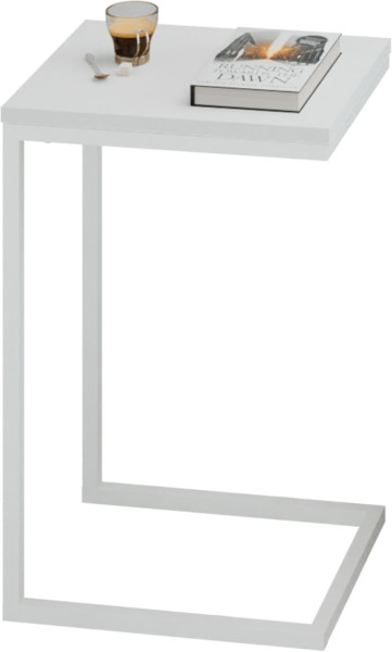 Stolik pomocniczy boczny kawowy przystawny pod laptopa metalowy biały loft 922088