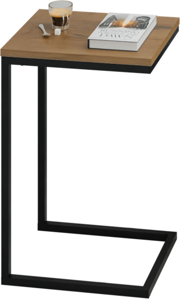 Stolik pomocniczy boczny kawowy przystawny pod laptopa metalowy czarny loft 922135