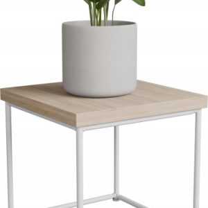 Stolik pomocniczy Druciany Kwietnik 20x20x20 Loft Biały+Dąb Sonoma 925138 Stolik pomocniczy Druciany Kwietnik 20x20x20 Loft Biały+Dąb Sonoma 925138