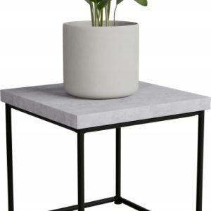 Stolik pomocniczy Druciany Kwietnik 20x20x20 Loft Czarny+Beton Jasny 925123 Stolik pomocniczy Druciany Kwietnik 20x20x20 Loft Czarny+Beton Jasny 925123