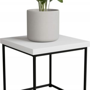 Stolik pomocniczy Druciany Kwietnik 20x20x20 Loft Czarny+Biały Mat 925151 Stolik pomocniczy Druciany Kwietnik 20x20x20 Loft Czarny+Biały Mat 925151