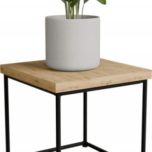 Stolik pomocniczy Druciany Kwietnik 20x20x20 Loft Czarny+Dąb Artisan 925153 Stolik pomocniczy Druciany Kwietnik 20x20x20 Loft Czarny+Dąb Artisan 925153