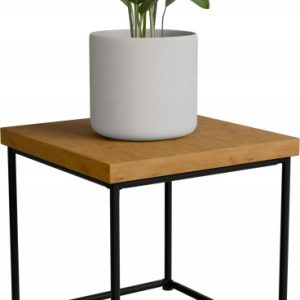 Stolik pomocniczy Druciany Kwietnik 20x20x20 Loft Czarny+Dąb Lancelot 925119 Stolik pomocniczy Druciany Kwietnik 20x20x20 Loft Czarny+Dąb Lancelot 925119