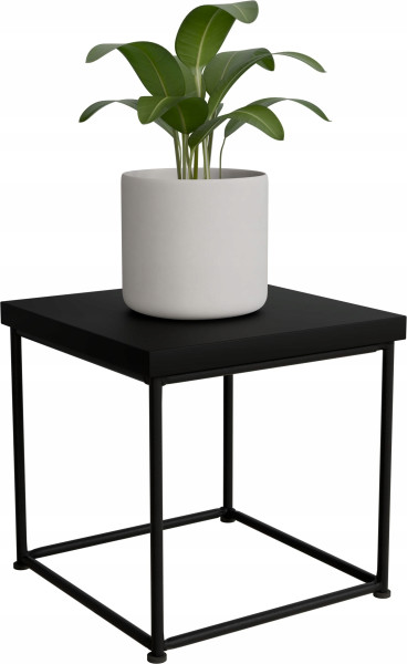 Stolik pomocniczy Druciany Kwietnik 20x20x20 Loft Czarny+MiniPearl 925142
