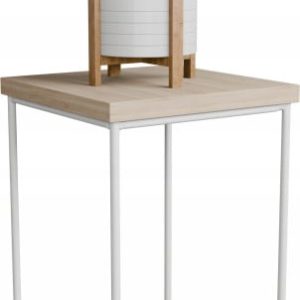 Stolik pomocniczy Druciany Kwietnik 20x20x30 Loft Biały+Dąb Sonoma 925186 Stolik pomocniczy Druciany Kwietnik 20x20x30 Loft Biały+Dąb Sonoma 925186