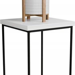 Stolik pomocniczy Druciany Kwietnik 20x20x30 Loft Czarny+Biały Połysk 925112 Stolik pomocniczy Druciany Kwietnik 20x20x30 Loft Czarny+Biały Połysk 925112