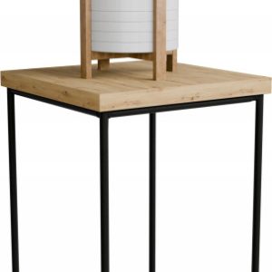 Stolik pomocniczy Druciany Kwietnik 20x20x30 Loft Czarny+Dąb Artisan 925114 Stolik pomocniczy Druciany Kwietnik 20x20x30 Loft Czarny+Dąb Artisan 925114