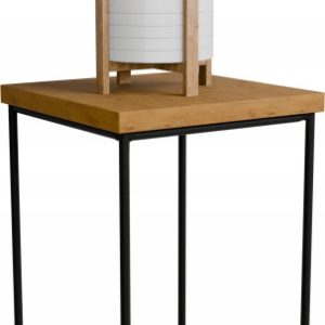 Stolik pomocniczy Druciany Kwietnik 20x20x30 Loft Czarny+Dąb Lancelot 925116 Stolik pomocniczy Druciany Kwietnik 20x20x30 Loft Czarny+Dąb Lancelot 925116