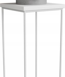 Stolik pomocniczy Druciany Kwietnik 20x20x40 Loft Biały+Biały Mat 925189 Stolik pomocniczy Druciany Kwietnik 20x20x40 Loft Biały+Biały Mat 925189