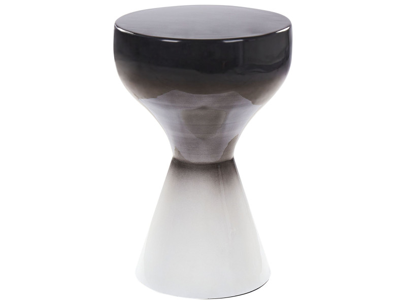 Stolik pomocniczy metalowy czarno-biały 825617