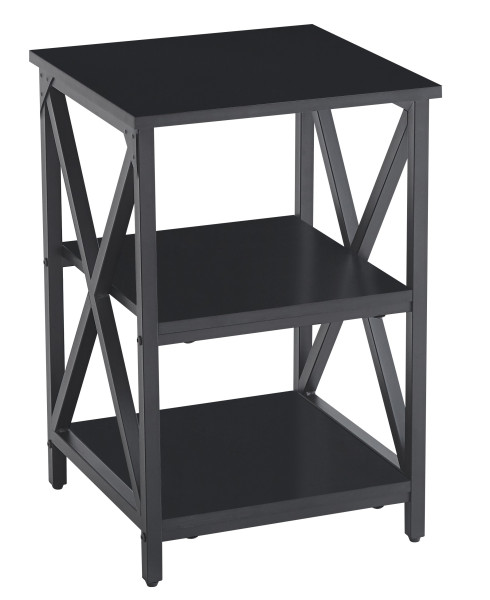 Stolik pomocniczy nocny boczny szafka regał R102 60cm czarny 994687