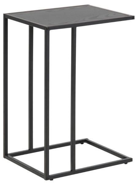 STOLIK POMOCNICZY Seaford czarny METALOWY blat z MDF 86934