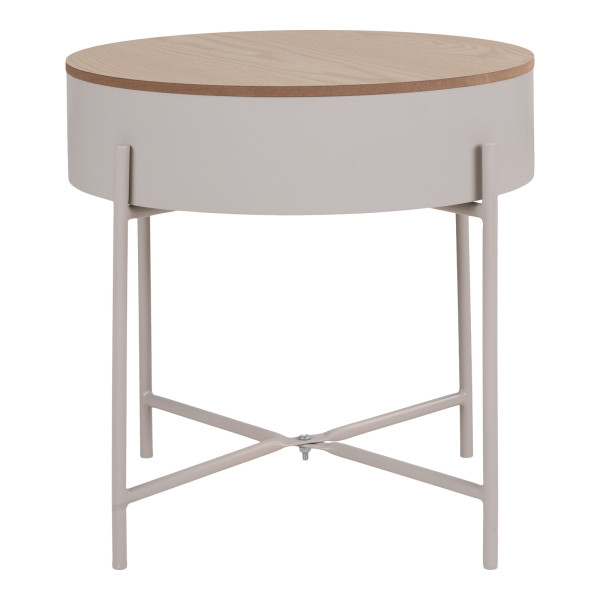 STOLIK POMOCNICZY Sisco kaszmirowy SCHOWEK POD BLATEM 40 cm 661344