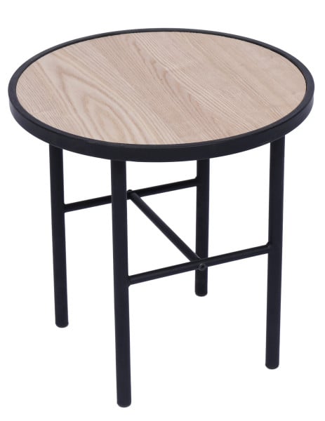 Stolik pomocniczy z metalu i drewna 72795