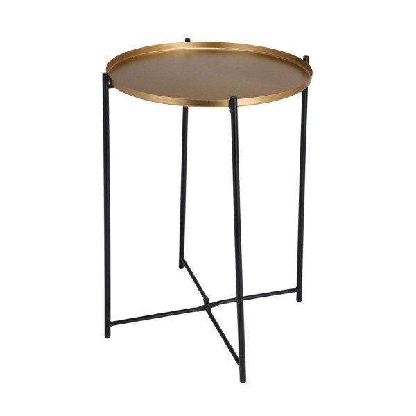 Stolik pomocniczy ze złotym blatem 35x47 cm do salonu 383258