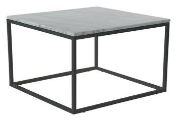 Stolik Pony 50x50 Marmur biały/czarny 100486
