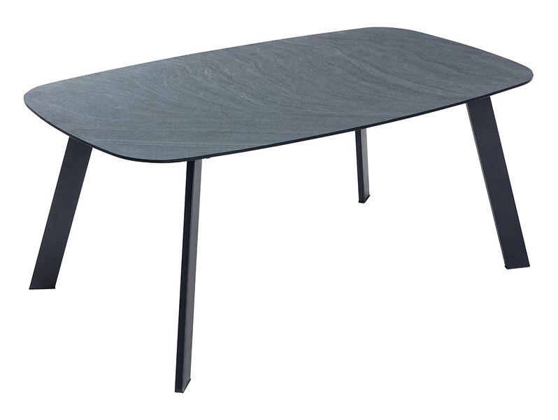 Stolik prostokątny Dia 98x58 cm czarno-szary 724290