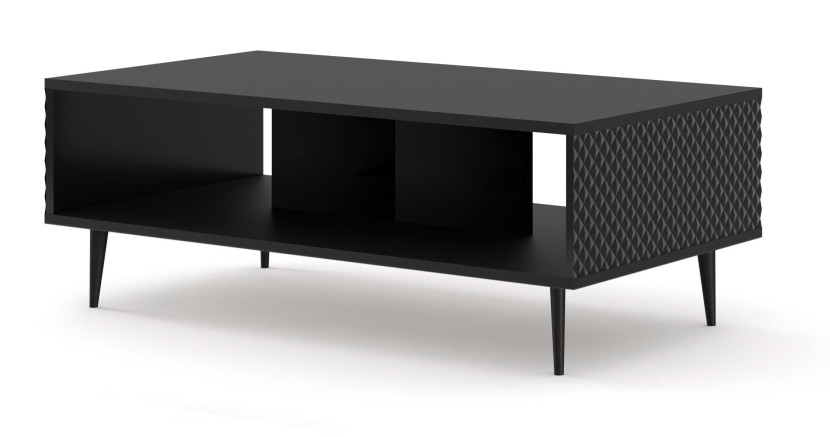 Stolik RAVENNA C 90 cm czarny mat/czarny połysk 240686