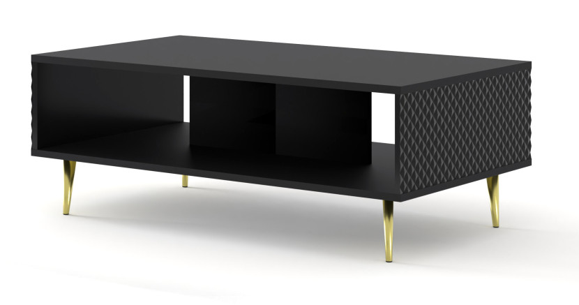 Stolik RAVENNA C 90 cm czarny mat/czarny połysk 240679