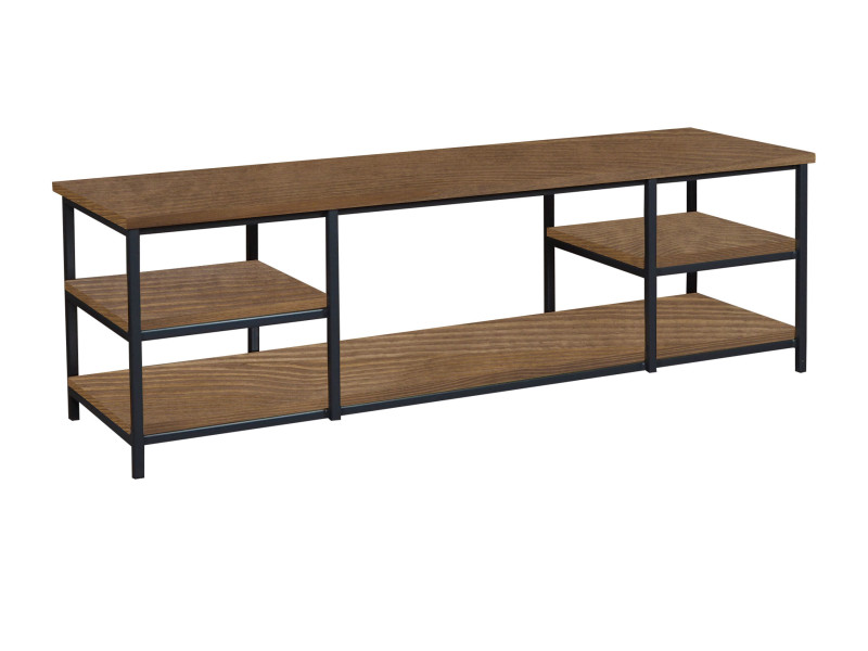Stolik RTV 154 cm Sydney III drewno z metalem, kolor brązowy 670001