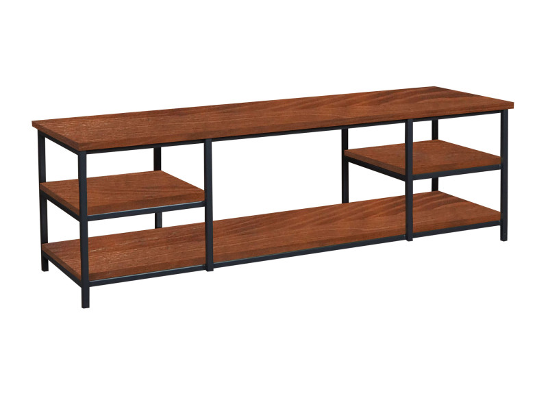 Stolik RTV 154 cm Sydney III drewno z metalem, kolor kasztan 670005