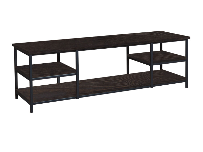 Stolik RTV 154 cm Sydney III drewno z metalem, kolor orzech 669986