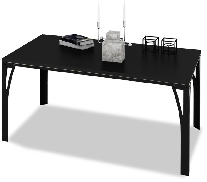 Stolik Skręcany Ława Salon Loft Industrial EKO 100x60 Czarny+Blat MiniPearl 913606