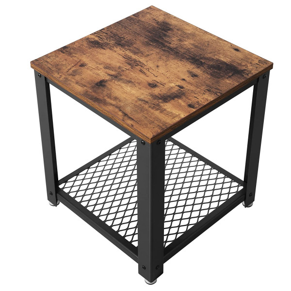 Stolik Szafka 45X45X55 Cm Rustykalny Brąz, Czarny 937440
