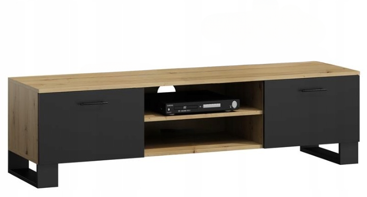 Stolik szafka RTV KLARA 120cm artisan-czarny loft PER 247600