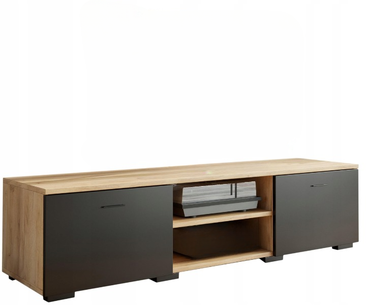 Stolik szafka rtv ROMA 150cm artisan czarny komoda 247606
