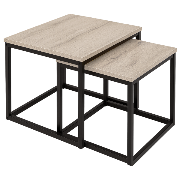 Stoliki kawowe zestaw stolików industrial SK101S dąb sonoma 766271