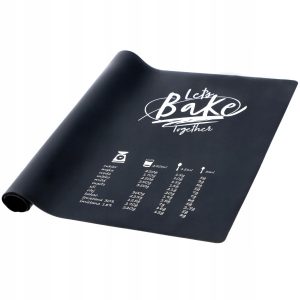 Stolnica Silikonowa Mata Kuchenna 60×40 cm Czarna 110908 Stolnica Silikonowa Mata Kuchenna 60×40 cm Czarna 110908