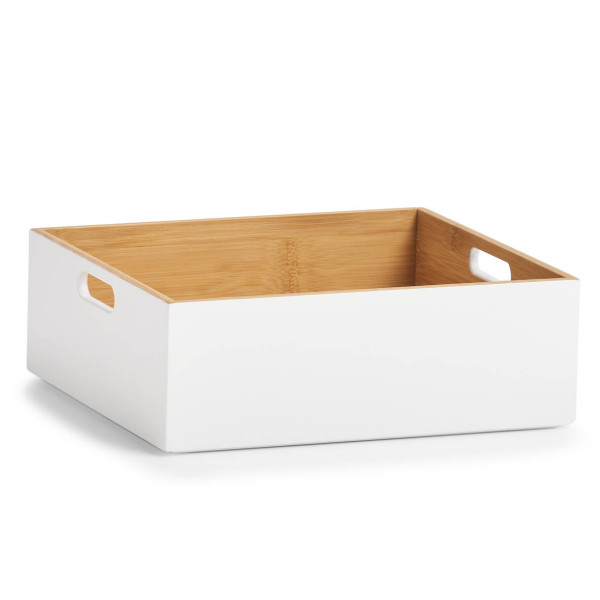 Storage Box, bamboo, white 30x27x10,5 209953