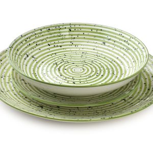 STRIPES GREEN Komplet obiadowy 18el 550ml 728181 STRIPES GREEN Komplet obiadowy 18el 550ml 728181