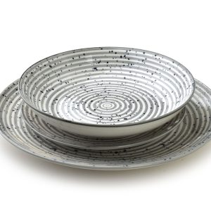 STRIPES GREY Komplet obiadowy 18el 550ml 728178 STRIPES GREY Komplet obiadowy 18el 550ml 728178