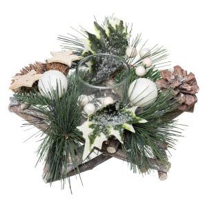 Stroik świąteczny 20x8x20 cm ZVEZDA – II biała 384370 Stroik świąteczny 20x8x20 cm ZVEZDA – II biała 384370