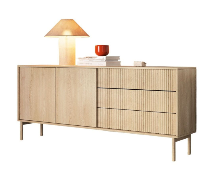 Stylowa komoda na wysokich nóżkach do salonu dąb cremona KAVO 990614