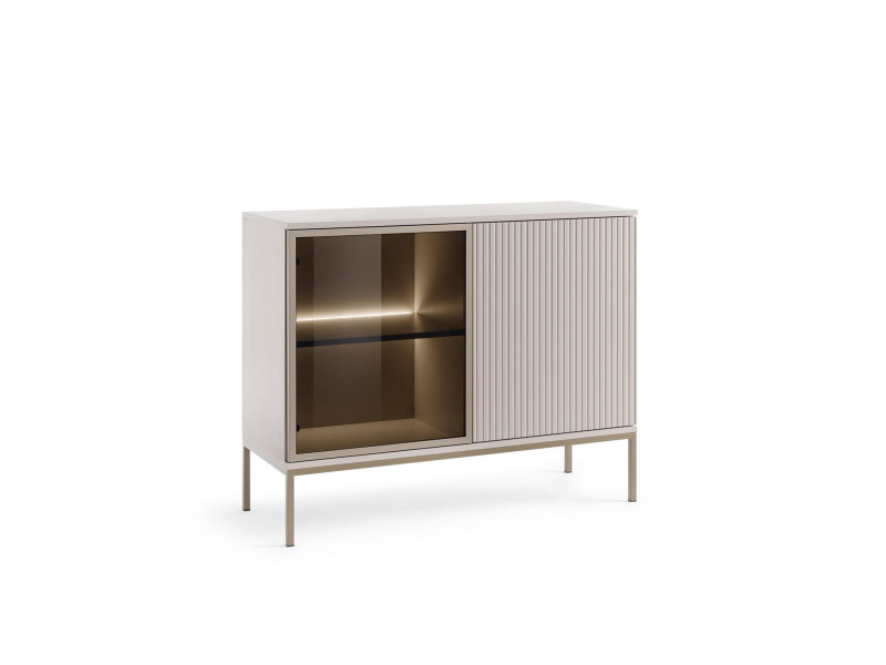 Stylowa komoda SENTINO 104 z oświetleniem LED kaszmirowa 642966