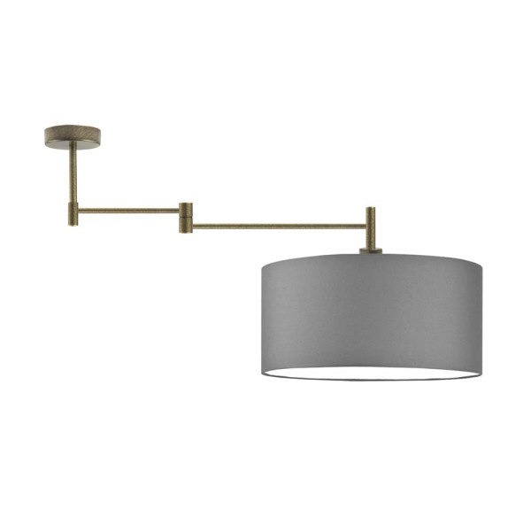 Stylowa lampa sufitowa RANGUN Stare Złoto – Szary Stalowy 870686