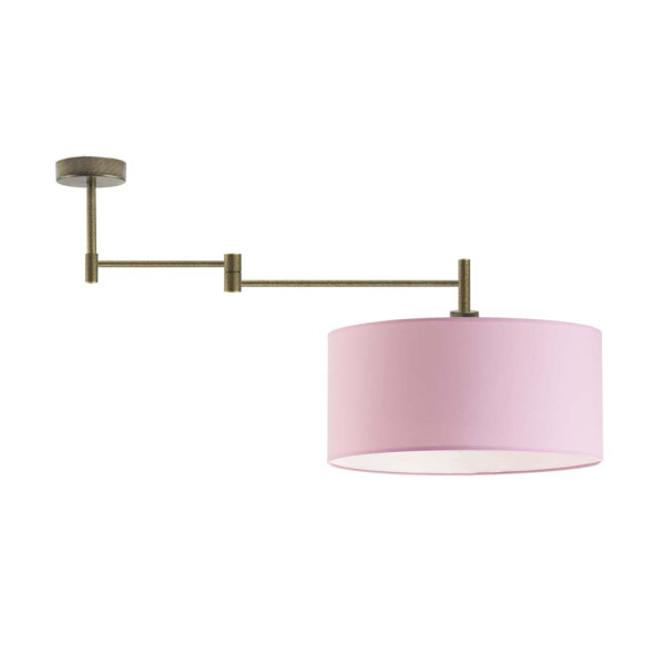 Stylowa lampa sufitowa w pastelowym różu RANGUN Stare Złoto – Jasny Różowy 870750