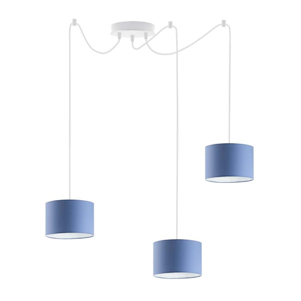 Stylowa lampa sufitowa WAIKIKI W3 Biały - Niebieski 879932