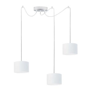 Stylowa lampa sufitowa WAIKIKI W3 Chrom – Biały 879929 Stylowa lampa sufitowa WAIKIKI W3 Chrom – Biały 879929