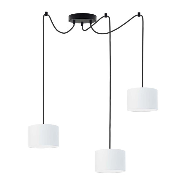 Stylowa lampa sufitowa WAIKIKI W3 Czarny - Biały 879969