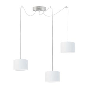Stylowa lampa sufitowa WAIKIKI W3 Stal Szczotkowana – Biały 879907 Stylowa lampa sufitowa WAIKIKI W3 Stal Szczotkowana – Biały 879907