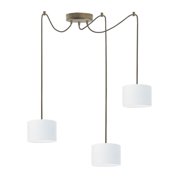 Stylowa lampa sufitowa WAIKIKI W3 Stare Złoto - Biały 879968