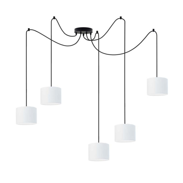 Stylowa lampa sufitowa WAIKIKI W5 Czarny - Biały 883550